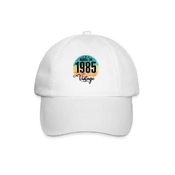 Millésime Fabriqué en 1985 Année de naissance 1985 Anniversaire - Casquette classique - blanc/blanc - Devant