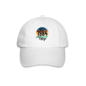 Millésime Fabriqué en 1984 Année de naissance 1984 Anniversaire - Casquette classique - blanc/blanc - Devant