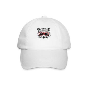 Funny Raccoon Sayings Retro Raccoons Raccoon - Baseball Cap - white/white - Front