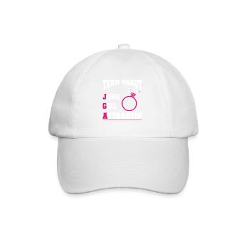 Poltern JGA Frauen Braut Junggesellenabschied - Baseballkappe - Weiß/Weiß - Vorne
