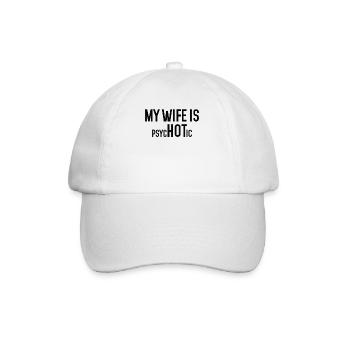Crazy wife wife mari cadeau drôle - Casquette classique - blanc/blanc - Devant