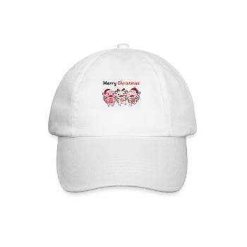 Axolotl Noël Sweet Axolotls Joyeux Noël - Casquette classique - blanc/blanc - Devant