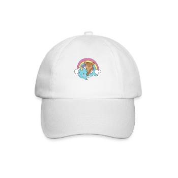 Narval Cerf Ocean Unicorn kawaii Arc-en-ciel - Casquette classique - blanc/blanc - Devant