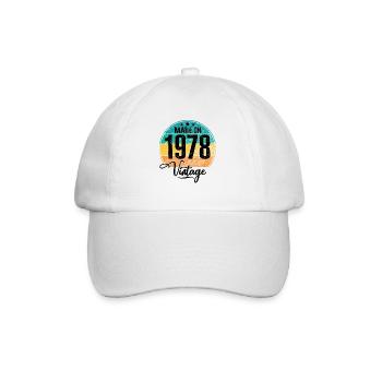 Vintage Fabriqué en 1978 Année de naissance 1978 Anniversaire - Casquette classique - blanc/blanc - Devant