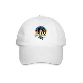 Millésime Fabriqué en 1978 Année de naissance 1978 Anniversaire - Casquette classique - blanc/blanc - Devant