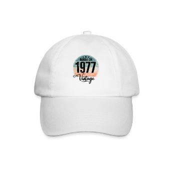 Vintage Made in 1977 Year of birth 1977 Birthday - Baseball Cap - white/white - Front
