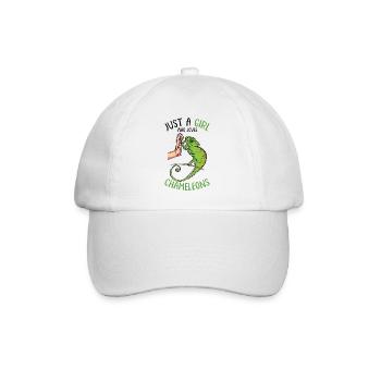 Chameleon girl - Baseball Cap - white/white - Front