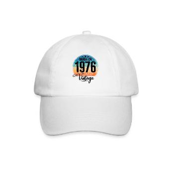 Vintage Made in 1976 Year of birth 1976 Birthday - Baseball Cap - white/white - Front