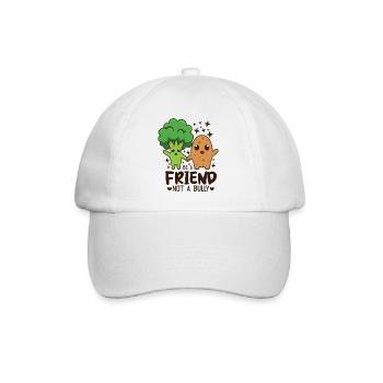 Citations d’amitié Soyez un ami pas un intimidateur Brocoli - Casquette classique - blanc/blanc - Devant