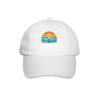 Super Dad, best dad 60s 70s 80s 90s party - Baseball Cap - white/white - Front