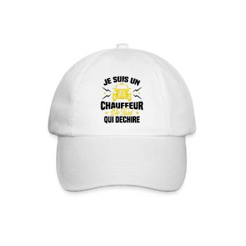 Je Suis Un Chauffeur De Taxi Qui Déchire - Casquette classique - blanc/blanc - Devant