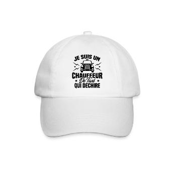 Je Suis Un Chauffeur De Taxi Qui Déchire - Casquette classique - blanc/blanc - Devant