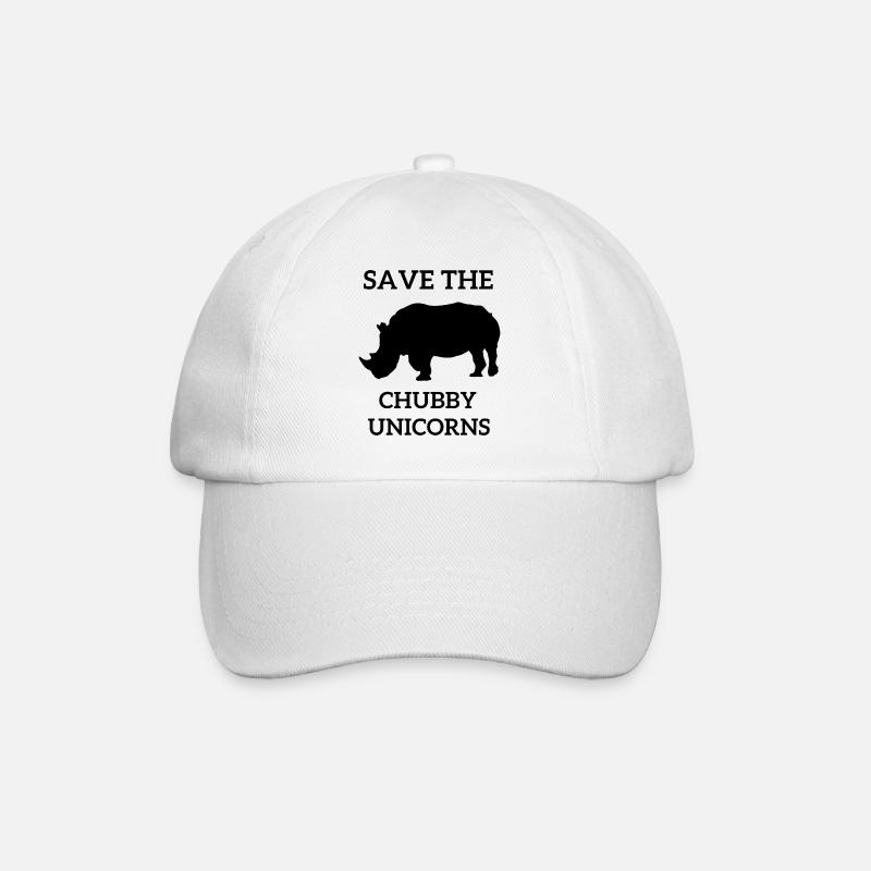 Save the Chubby Unicorn - Baseball Cap - white/white