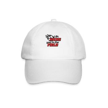 LIFE KICKS YOU IN THE FIELD - Baseball Cap - white/white - Front