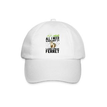 Frettchen Spruch Ferret - Baseballkappe - Weiß/Weiß - Vorne