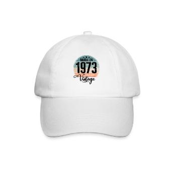 Millésime Fabriqué en 1973 Année de naissance 1973 Anniversaire - Casquette classique - blanc/blanc - Devant