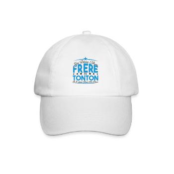 J'ai deux titres frère et Tonton. Cadeau frère. - Casquette classique - blanc/blanc - Devant