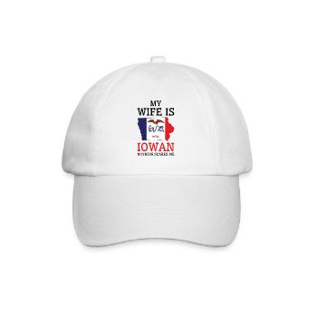 Nichts macht mir Angst Iowan Frau Iowa - Baseballkappe - Weiß/Weiß - Vorne