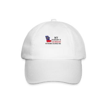 Nothing Scares Me Georgian Husband Georgia - Baseball Cap - white/white - Front
