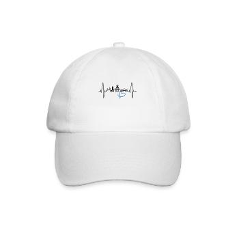 Bochum heartbeat Bochum skyline home Ruhrpott - Baseball Cap - white/white - Front