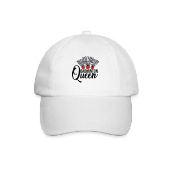 Badminton Queen Badminton Player Shuttlecock Sport - Baseballkappe - Weiß/Weiß - Vorne