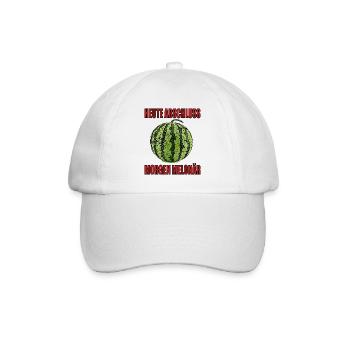 Abitur Melonär Millionär T shirt Design - Baseballkappe - Weiß/Weiß - Vorne