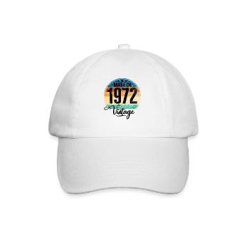 Millésime fabriqué en 1972 Année de naissance 1972 Anniversaire - Casquette classique - blanc/blanc - Devant