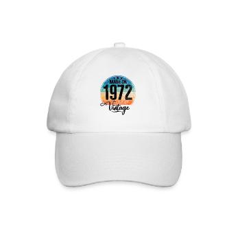 Millésime fabriqué en 1972 Année de naissance 1972 Anniversaire - Casquette classique - blanc/blanc - Devant