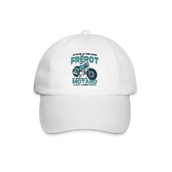 Le meilleur frèrot et le meilleur motard - Casquette classique - blanc/blanc - Devant