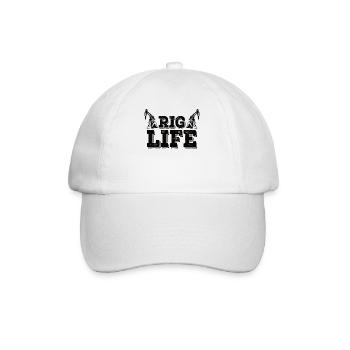 Oil rig oil gas workers drilling oil platform - Baseball Cap - white/white - Front