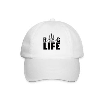 Oil rig oil gas workers drilling oil platform - Baseball Cap - white/white - Front