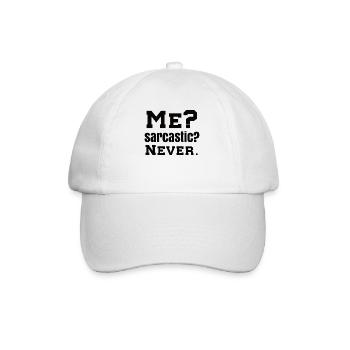 Drôle de dire ironie sarcasme amusant - Casquette classique - blanc/blanc - Devant