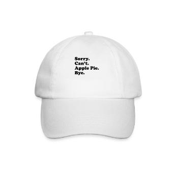 Sorry Can’t Bye - Tarte aux pommes - Casquette classique - blanc/blanc - Devant