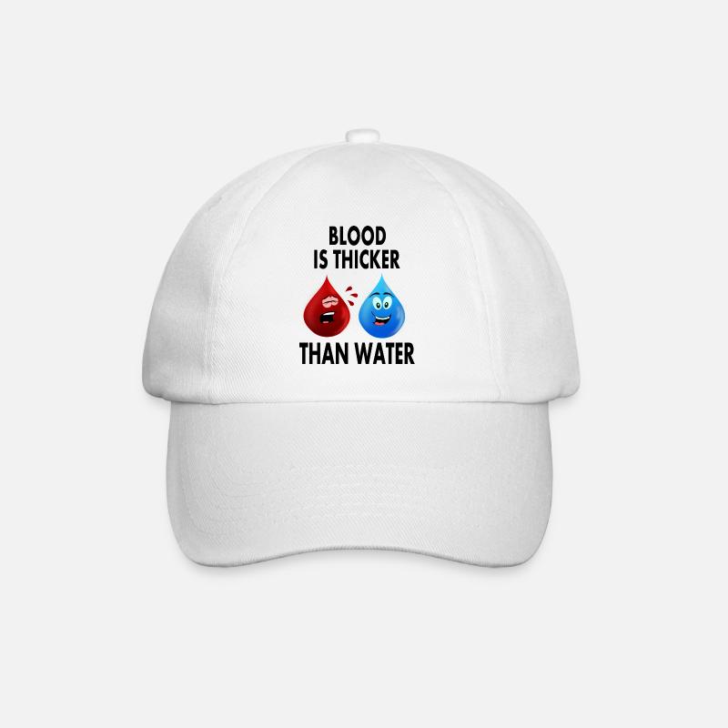 Blood is thicker than water - Baseball Cap - white/white