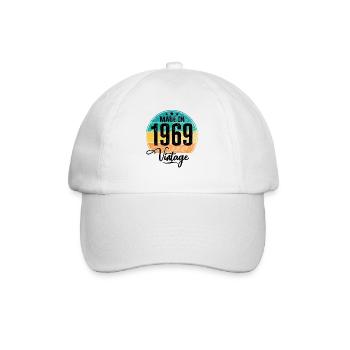 Millésime Fabriqué en 1969 Année de naissance 1969 Anniversaire - Casquette classique - blanc/blanc - Devant