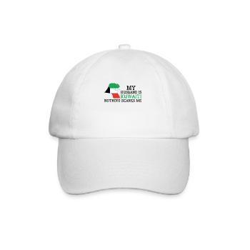 Nichts macht mir Angst Kuwaitischer Ehemann Kuwait - Baseballkappe - Weiß/Weiß - Vorne