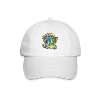 Drôle de dinosaure Surf Lovers Cool Planche de surf Surf - Casquette classique - blanc/blanc - Devant