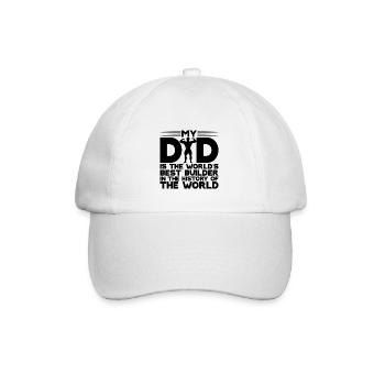 Mon père est le meilleur constructeur du monde 1 - Casquette classique - blanc/blanc - Devant