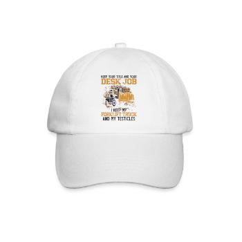 Certified Forklift Truck Operator - Baseball Cap - white/white - Front