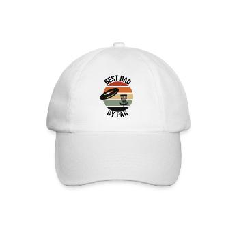 Best Dad By Par Fathers Day Disc Golf - Baseball Cap - white/white - Front