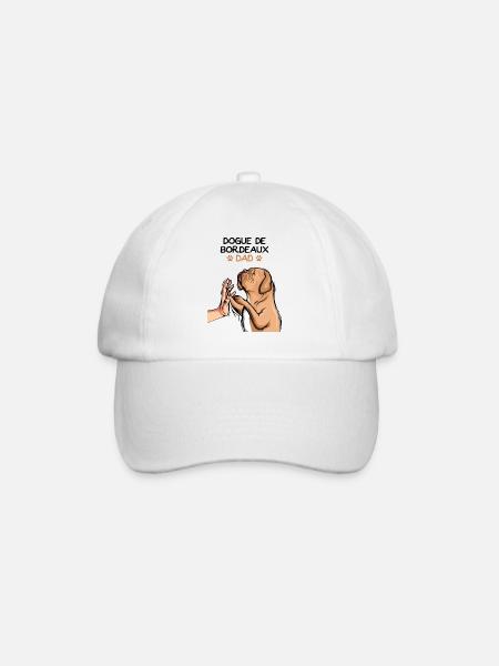 Dogue de Bordeaux Bordeauxdogge Hunde - Baseballkasket - hvid/hvid