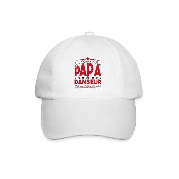J'ai deux titres Papa et Danseur, Cadeau Papa. - Casquette classique - blanc/blanc - Devant