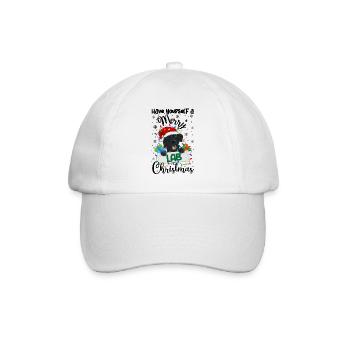 Cadeau de chien d’or de Noël Labrador - Casquette classique - blanc/blanc - Devant