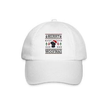 Cadeau de chien d’or de Noël Labrador - Casquette classique - blanc/blanc - Devant