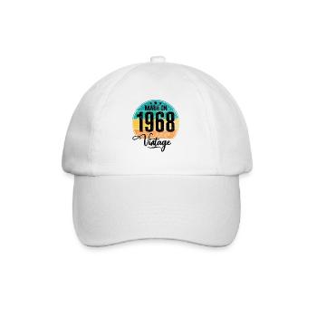 Millésime Fabriqué en 1968 Année de naissance 1968 Anniversaire - Casquette classique - blanc/blanc - Devant