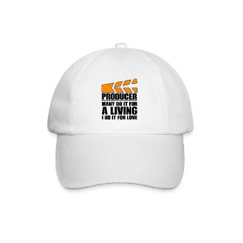 Producer Many Do It For A Living I Do It For Love - Baseballkappe - Weiß/Weiß - Vorne