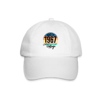 Vintage Made in 1967 Year of birth 1967 Birthday - Baseball Cap - white/white - Front