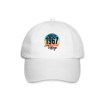 Vintage Made in 1967 Year of birth 1967 Birthday - Baseball Cap - white/white - Front