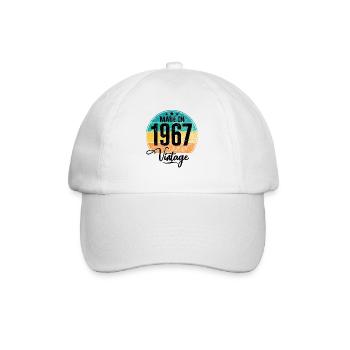 Vintage Made in 1967 Year of birth 1967 Birthday - Baseball Cap - white/white - Front