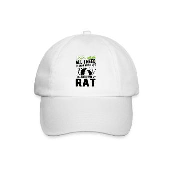 Rat Domestic Rat Owner - Baseball Cap - white/white - Front